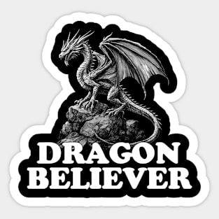 Dragon Believer Funny Joe Rogan Meme Sticker